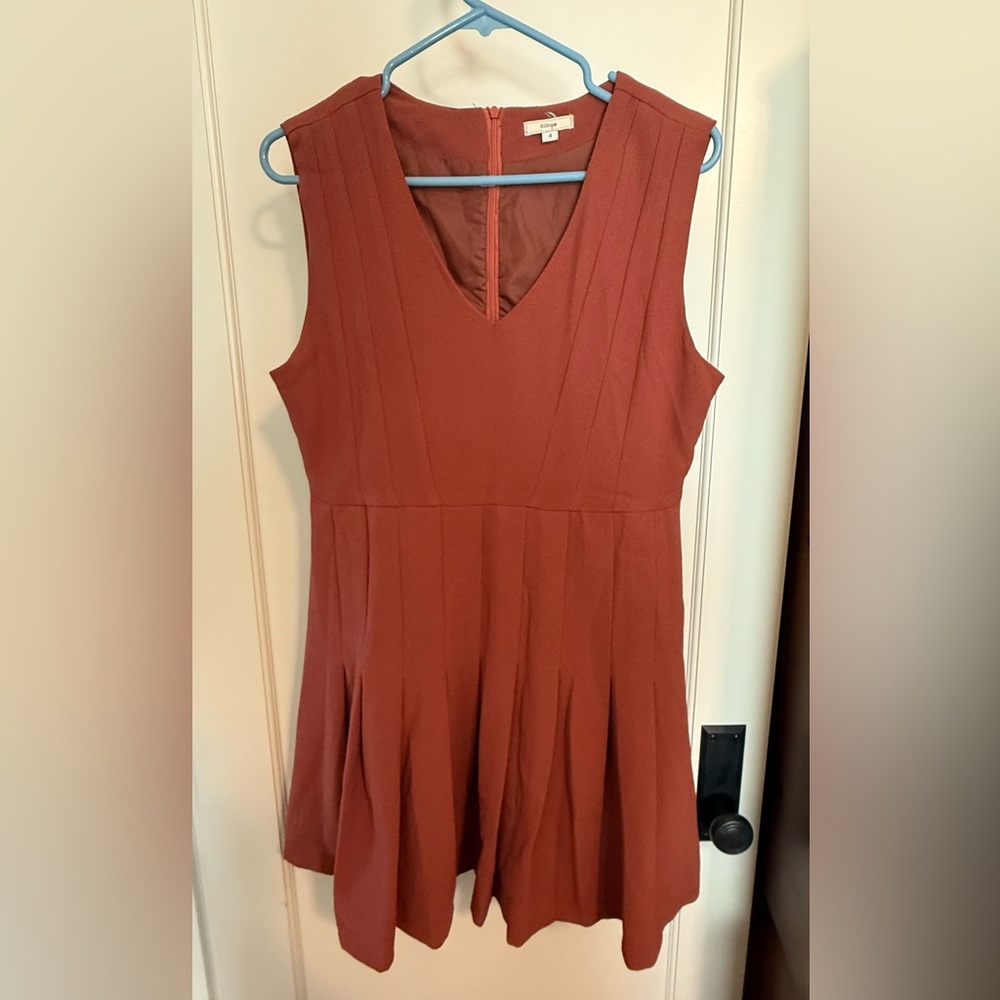 Kling Swing Dress Fit Flare Pleat Skirt Large
